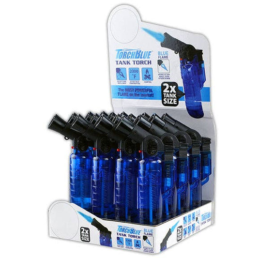 TORCH BLUE LARGE TANK LIGHTER - Refined Man Of Candles