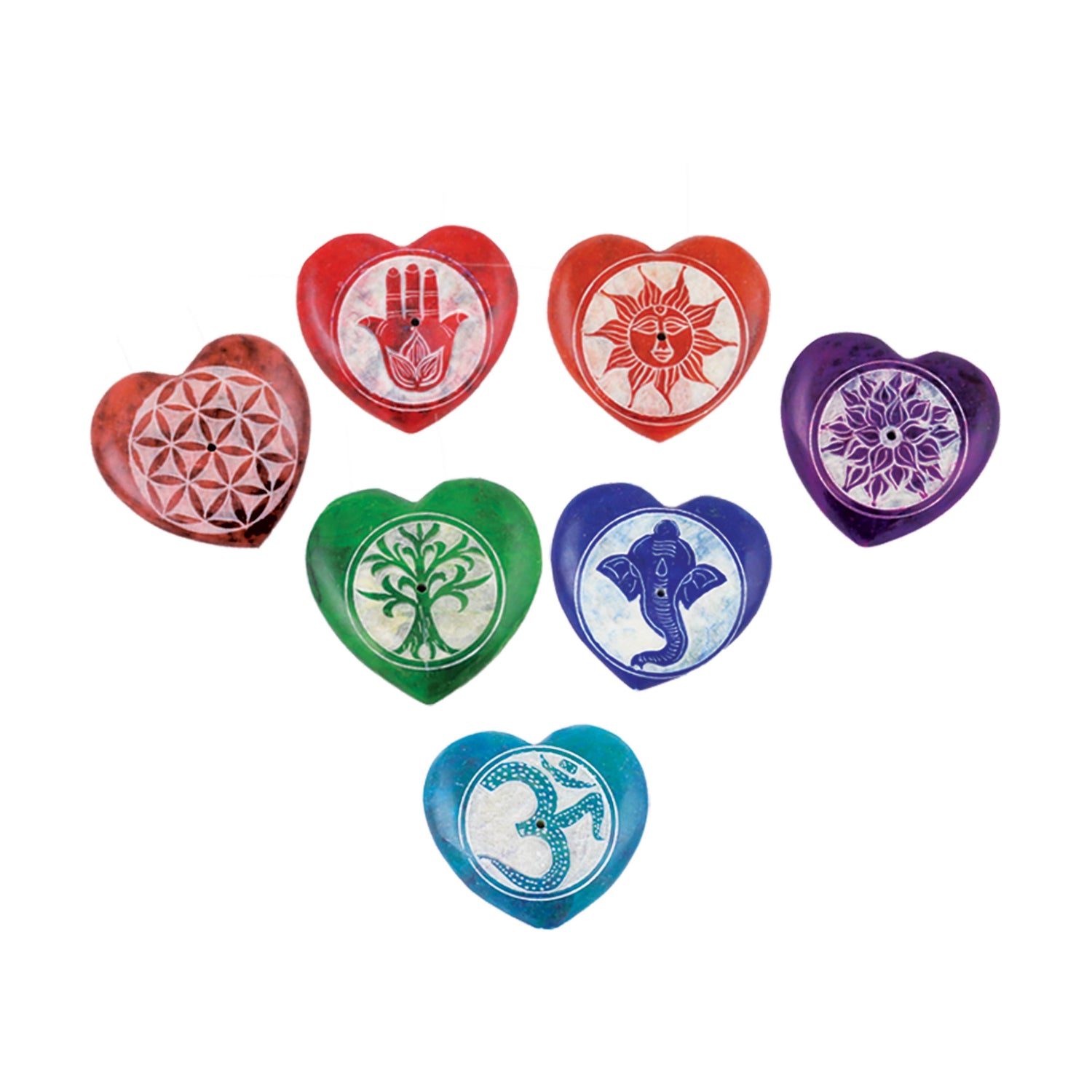 Heart Shaped Hand Painted Incense Burners - Refined Man Of Candles