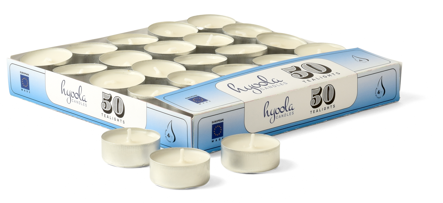 4 Hours Tealights- 50 Pack - Refined Man Of Candles